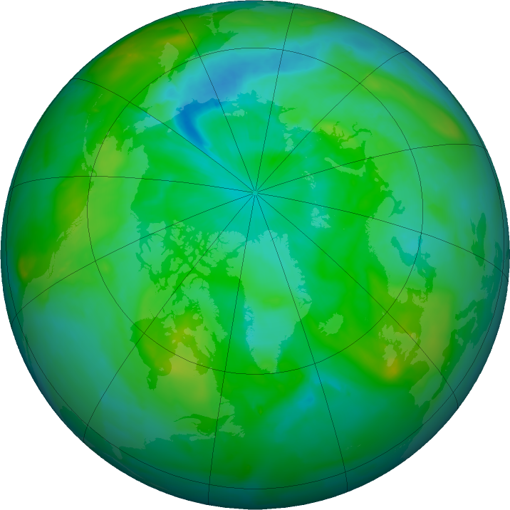 Arctic ozone map for 18 July 2011